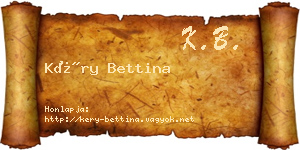 Kéry Bettina névjegykártya