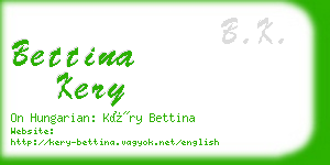 bettina kery business card